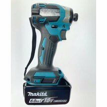 ▽▽【1円スタート】 MAKITA マキタ 充電式インパクトドライバ 18V 6.0Ah TD173DRGX ブルー 目立った傷や汚れなし_画像3