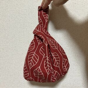 ハンドメイド　手提げ袋　巾着袋　片手持ち　手作り