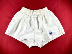 レア貴重80’s フランス製 ルコック ポリアミド ナイロン サッカー ショートパンツ 85 le coq sportif ヴィンテージ ベリーショート 短パン