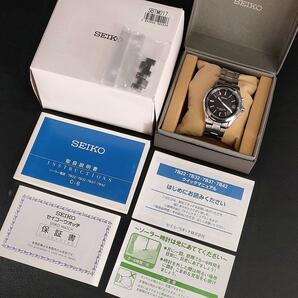 極美品【稼働品】SEIKO　セイコー　スピリット　ブラック　シルバー　ソーラー