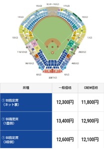 神宮球場　4月6日（土）　阪神タイガースVSヤクルトスワローズ　3塁側　2枚連番