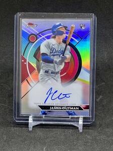 2023 Topps finest James Outman RC #FA-JO ロサンゼルスドジャース　ジェームズアウトマン　直筆サインカード　直書き ルーキーカード