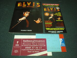 『ELVIS THE MUSICAL』 1997年 ロンドン Piccadilly Theatre パンフレット/半券/チラシ