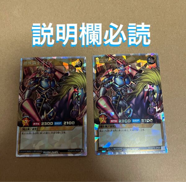 本日削除　遊戯王 ラッシュデュエル 暗黒騎士ガイア　オーバーラッシュレア　2枚セット　ORR