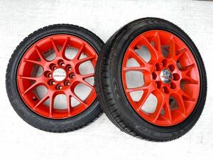 ** car / car supplies HOKUTO RACING tire / wheel 2 pcs set 8 hole 155/55R14 75H XL 14×5J 35 tire new goods 