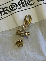 CHROME HEARTS クロムハーツ 22k ベビーファット CHクロス チャーム パヴェダイヤ インボイス付_画像1