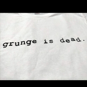 送料無料【Grunge is Dead】カートコバーン/NIRVANA/ ホワイト★選べる5サイズ/S M L XL 2XL/ヘビーウェイト 5.6オンス