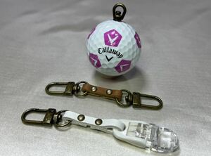 Callaway キャロウェイ クロムソフトX ゴルフボール パターカバーホルダー パターキャッチャー キーホルダー ピンク No.2