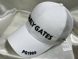 PG new goods regular goods Pearly Gates PEARLY GATES Golf cap hat half mesh mesh white group 