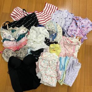 4 7 未使用品 パジャマ 肌着 ショーツ コットンショーツ キャミTシャツ 女性用 女の子 柄 綿 詰め合わせ 段ボール発送 匿名配送 