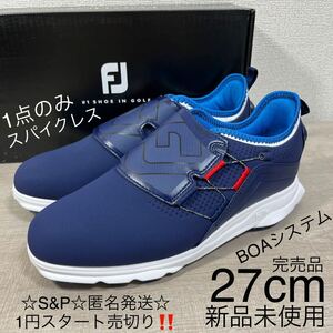 1円スタート売切り 新品未使用 FOOT JOY フットジョイ スーパーライト XP SL BOA ボア ゴルフシューズ スパイクレス 軽量 27cm 完売品