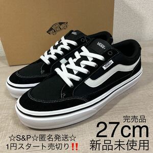 1円スタート売切り 新品未使用 VANS バンズ スニーカー FALKEN ファルケン ブラック 軽量 軽い JAPAN企画 27cm