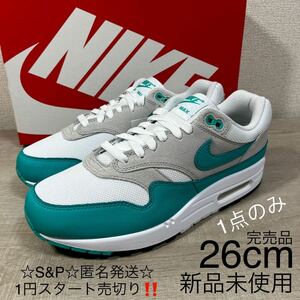 1円スタート売切り 新品未使用 正規品 NIKE ナイキ AIR MAX 1 エアマックス 1 ミント ティファニーブルー 26cm 完売品 箱付き