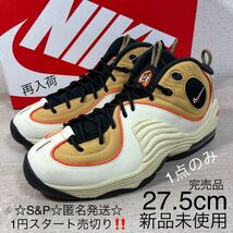 1円スタート売切り 新品未使用 NIKE ナイキ AIR PENNY 2 エアペニー ウィート ベージュ ブラウン オレン 27.5cm US9.5 正規店購入 箱付き_画像1