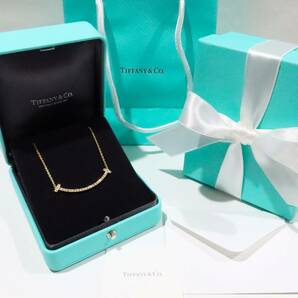 TIFFANY&CO.●￥107万●Tスマイル ダイヤ0.48Ctペンダント 18Kイエローゴールドの画像3