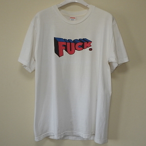 ☆ 初期 2008年 08SS Supreme シュプリーム R.Crumb Fuck Tee ロバート クラム ファック Tシャツ (ホワイト白L)MSM