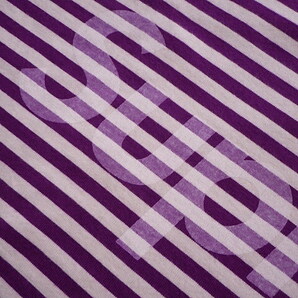 ☆ 15FW Supreme シュプリーム Striped Logo L/S Top ストライプ ロゴ 長袖 トップ ボーダー Tシャツ トップス (パープル紫M)MGEの画像5