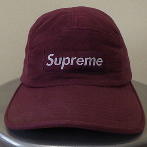 ☆ 初期 Supreme シュプリーム Moleskin Camp Cap モールスキン キャンプキャップ キャップ box logo ボックスロゴ (バーガンディ)MGA