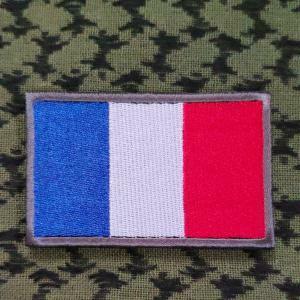 フランス　フランス軍　国旗 刺繍パッチ ワッペン ベルクロ サバゲー