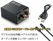 オーディオ変換器 デジタル(光＆同軸)からアナログ(RCA)変換 DAコンバーター TOSLINK入力 コンポジット出力 DACSET3_画像1