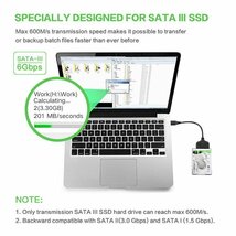SATA→USB3.0変換アダプタ シリアルATAをUSBに変換 2.5インチHDD接続用 ケース不要 バスパワー駆動 USB2SATA_画像4