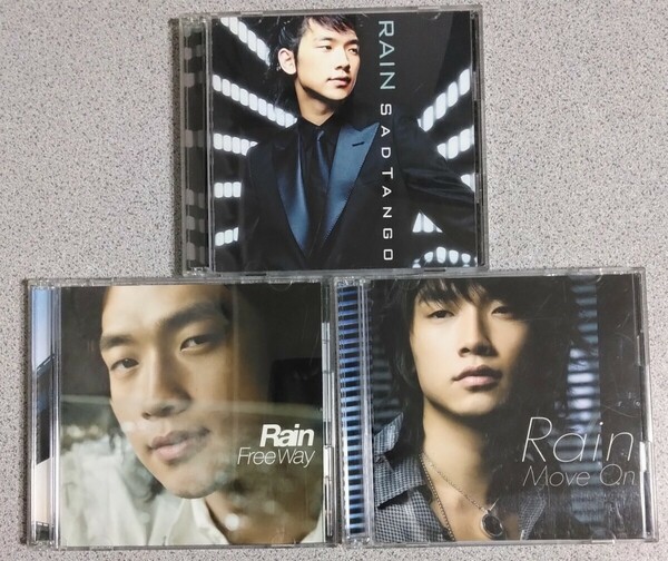 【匿名配送】RAIN(ピ）1st『SADTANGO』2006/01，2nd『FreeWay』2006/06，3rd『Move On』2006/09 CD＋DVD 3組セット