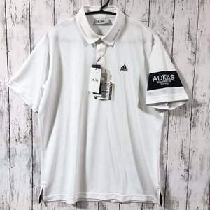 【adidas golf】アディダス ゴルフ 半袖 シャツ メンズ O ホワイト タグ付き 未使用 送料込み！