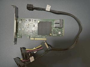 LSI SAS9341-8i PCI-E SAS/SATA RAIDカード　ケーブル付き