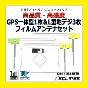 PG12 GPS一体型 L型 フィルムアンテナ AVN660HDｍkII AVN339MｍkII イクリプス 高感度 高品質 汎用 地デジ フルセグ 載せ替え 補修