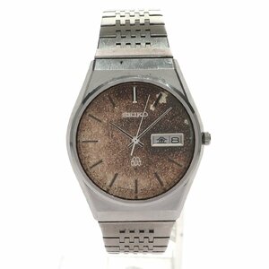 1円スタート 稼働品 SEIKO セイコー GRAND QUARTZ グランドクォーツ 9943-8020 クォーツ デイデイト 雪目文字盤 2針 メンズ 腕時計