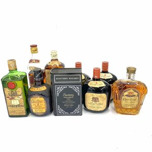 １円スタート お酒 9点まとめ SUNTORY サントリー NIKKA WHISKY ニッカ ウイスキー オールド クラウンロイヤル リザーブ 未開栓含