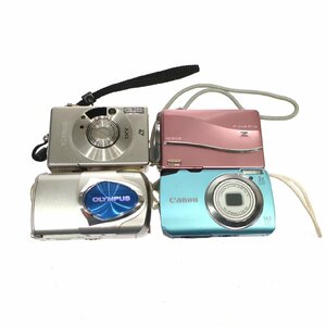 1円スタート カメラ まとめ4点セット Canon キャノン FUJIFILM フジフィルム OLYMPUS オリンパス 等 デジカメ デジタルカメラ 動作未確認