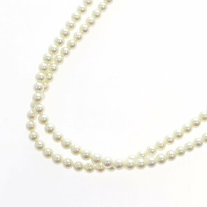 1円スタート 美品 MIKIMOTO ミキモト アコヤ真珠 ロングネックレス pearl 留め具 金具 K14 585 M刻印 アクセサリー ジュエリー レディースの画像1