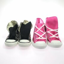 1円スタート 靴 スニーカー 2点セット CONVERSE コンバース ALLSTAR オールスター ハイカットスニーカー シューズ スタッズ レディース_画像1