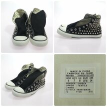 1円スタート 靴 スニーカー 2点セット CONVERSE コンバース ALLSTAR オールスター ハイカットスニーカー シューズ スタッズ レディース_画像8