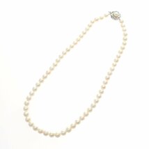 1円スタート 美品 アコヤ真珠 パールネックレス 61粒 61P 6.50-7.00mm pearl 金具 SILVER シルバー アクセサリー レディース ソーティング_画像2