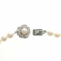 1円スタート 美品 アコヤ真珠 パールネックレス 61粒 61P 6.50-7.00mm pearl 金具 SILVER シルバー アクセサリー レディース ソーティング_画像5