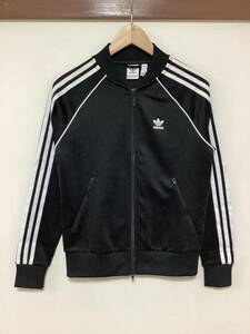 せ1329 adidas originals アディダス オリジナルス トラックジャケット トラックトップ レディース M ATPタイプ ストレッチ ブラック