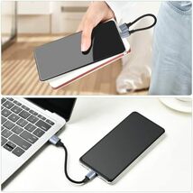 サイズ: 0.1m USB C ケーブル 10cm 短い 4本セット タイプC 急速充電+高速データ転送 最大3A USB-A _画像6