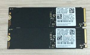  SSD SAMSUNG PM991 NVMe 256GB×2枚 中古抜き取り品 OS消去済