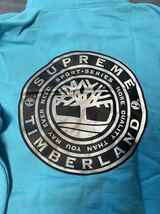 supreme Timberland シュプリーム　ティンバーランド　フーディHOODIE スウェットパーカー ブルー　Lサイズ_画像3