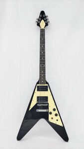 T1585 Samick サミック エレキギター ブラック 黒 フライングVタイプ V字型 Vシェイプ 変形ギター ギター 弦楽器 バンド