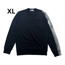 STONE ISLAND ストーンアイランド　ロゴ　スウェットシャツ　ブラック　XL_画像1