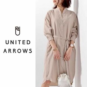 UNITED ARROWS UBBT バンドカラーロングシャツ