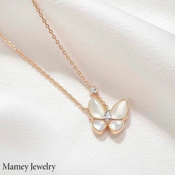 Mamey Jewelry蝶貝母ネックレス、誕生日プレゼント、マルチ蝶、高級気質