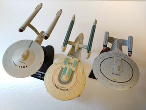 スタートレック U.S.S. エンタープライズ 3種：台座付きミニチュアフィギュア　フルタ　