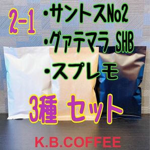 2-1 定番 ①飲み比べ 3種セット自家焙煎 ※説明文を必ずご確認下さい