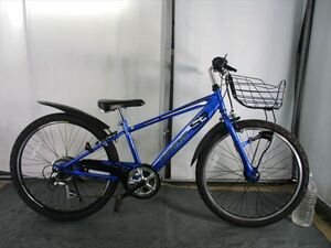 Ｄ419　★14800円★整備済み 中古子供自転車　アサヒ 　ドライド【24インチ　青 】 入札お待ちしております(*^▽^*)