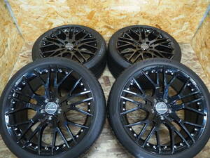 ☆送料無料☆カールソン 1/10X RSF 19inch 8.5J+45 9.5J+50 5H112 ピレリ 225/40 255/35R19 SET バリ溝 状態良好 ベンツ Cクラス W206 S206