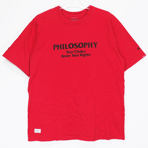 WTAPS ダブルタップス PHILOSOPHY TEE フィロソフィー Tシャツ レッド WAY OF LIFE ウェイ オブ ライフ ショートスリーブ 半袖 maz